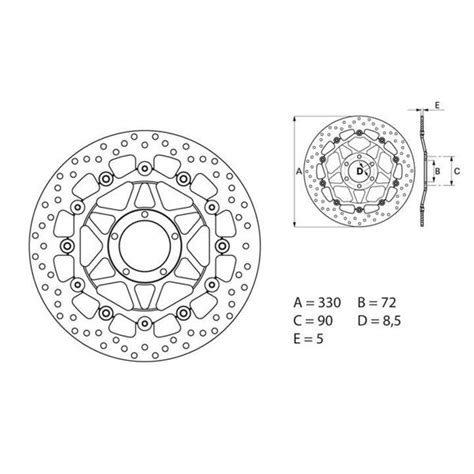 Disque De Frein Brembo Brembo Serie Oro Rond Flottant 78B40890 Au