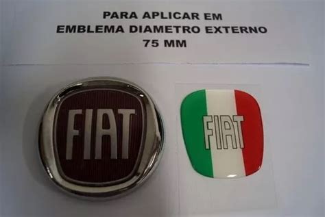 Aplique Italia Resinado Para Emblema Original 75mm Fiat MercadoLivre