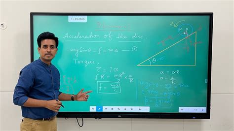 Acceleration Of Disc On A Rough Inclined Plane Problem Youtube