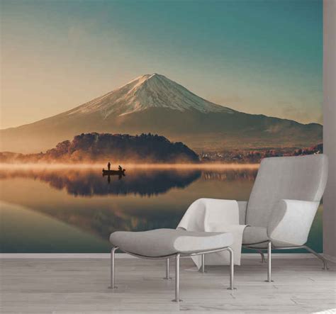 Mount Fuji Lake Kawaguchiko Wall Mural Tenstickers