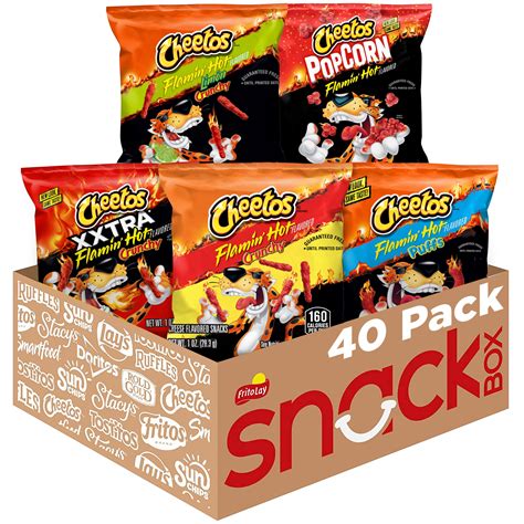 Brandclub Cheetos Flamin Hot Mix Variety Pack Snack Chips 40 Count