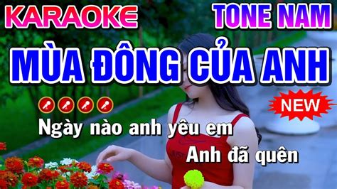 Mùa Đông Của Anh Karaoke Bolero Nhạc Sống Tone Nam BEAT CHUẨN