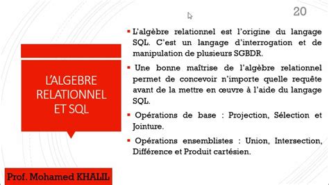 09 Algebre Relationnelle And Sql Bases Donnees 1 Become Engineer