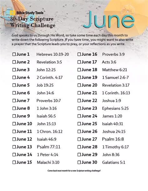 30 Day Bible Study Challenge Printable L Bible Study Plann NBKomputer