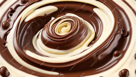 Premium Ai Image Black And White Chocolate Swirl Background Chocolate