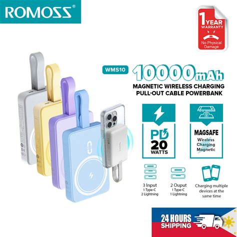 Romoss WMS10 10000mAh 15W Wireless Charging Fast Charger Compact Mini ...