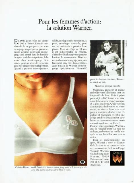 PUBLICITÉ ADVERTISING 0422 1981 Warner soutien gorge Smash sous