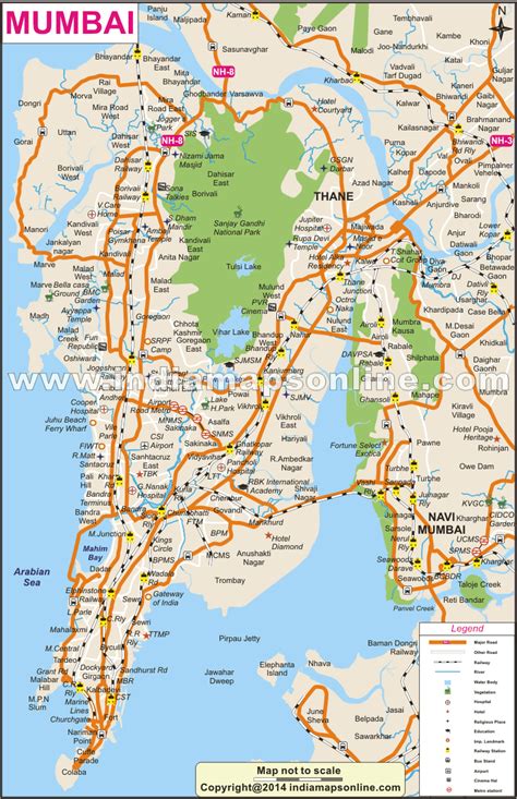 Mumbai City Map City Map Of Mumbai Mumbai City India World Map