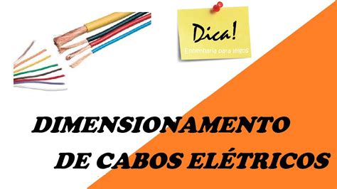 Como Dimensionar Corretamente O Cabo El Trico Do Circuito Youtube