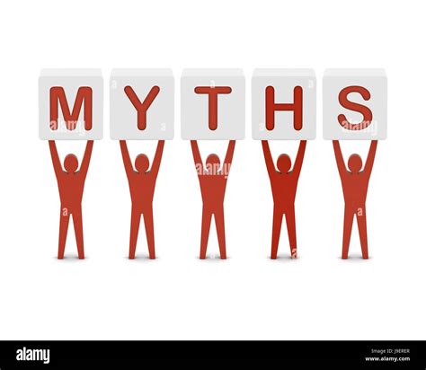 Men Holding The Word Myths Concept 3d Illustration Stock Photo Alamy