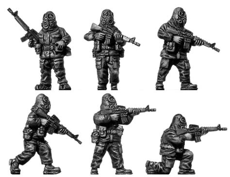 100mod150 1980s Us Soldier Mopp Gear With M 16 Eureka Miniatures Usa