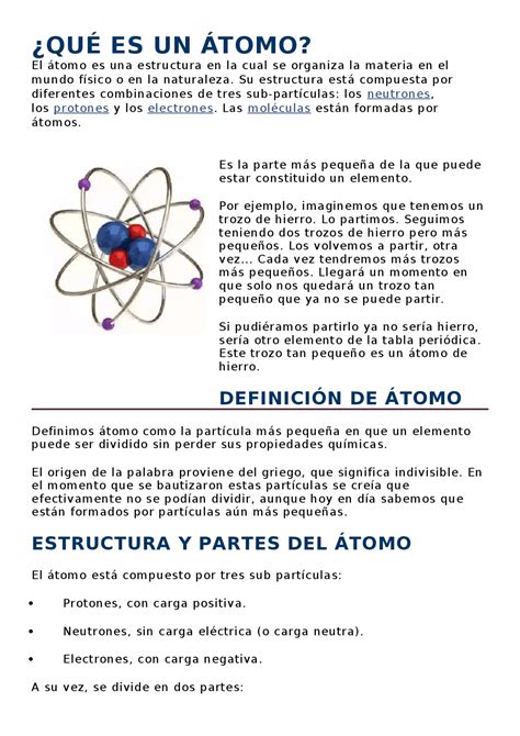 Atomos Tabla Periodica Y Demas Apuntes De Química Docsity