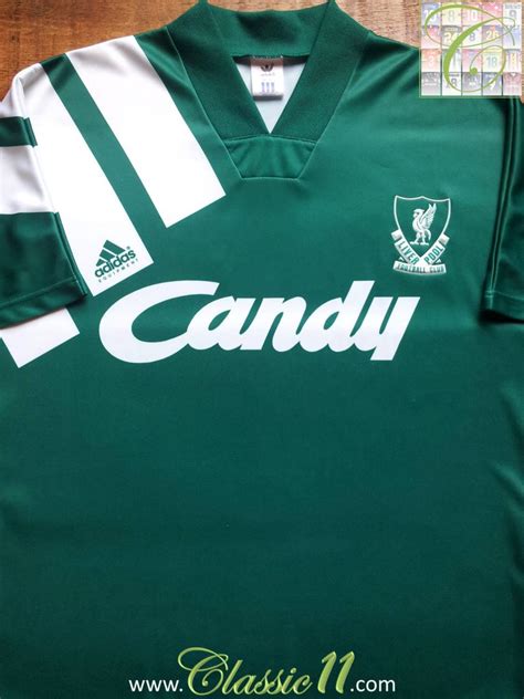 Liverpool Away Football Shirt 1991 1992 Sponsored By Candy