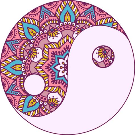 Yang Yang Mandala Floral Wall Decal Tenstickers
