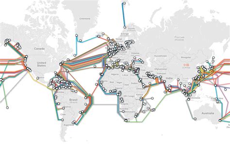 Submarine Cable World Map - Dannie Elisabeth