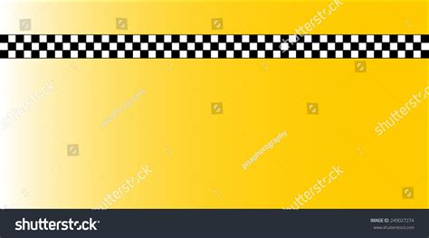 Taxi Checkerboard Pattern Old New York Stock Vector 249027274