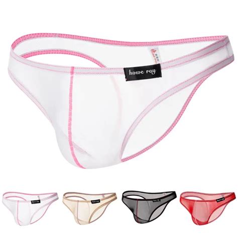 HOMMES SEXY MAILLE Transparent Slip Poche Underpants Bikini Lingerie