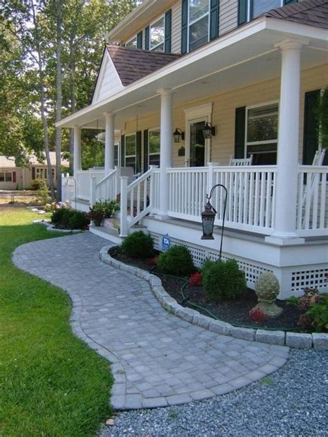 Captivating Front Porch Landscape Design Home Decoration And