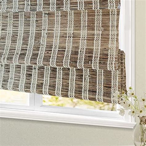 Blackout Cordless Blinds Bamboo Roman Shades Custom Window Shades With