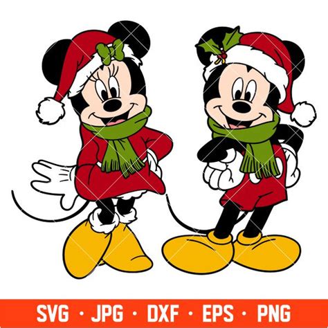 Christmas Mickey And Minnie Svg Christmas Svg Disney Christm Inspire