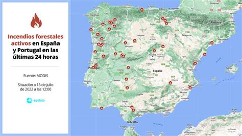 Mapa De Incendios Forestales En Espa A A De Julio