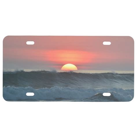 Tropical Sunset License Plate Zazzle