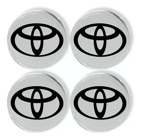 Emblema Adesivo Calota Toyota Resinado Prata 48mm MercadoLivre