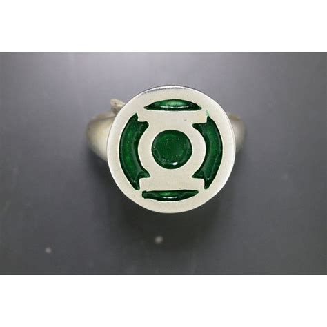 Green Lantern Ring In Sterling Silver £65 Liked On Polyvore Featuring Jewelry Rings Sterling