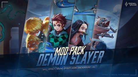 AoV Mod Skin Demon Slayer Pack Patch 1 54 1 8 มอดสกนแพค ดาบ