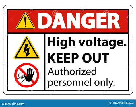 Printable High Voltage Sign