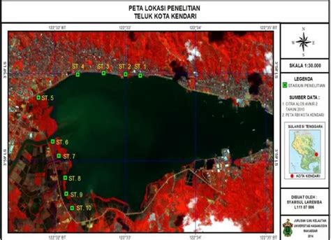 Sebaran Dan Kerapatan Mangrove Di Teluk Kota Kendari Sulawesi Tenggara