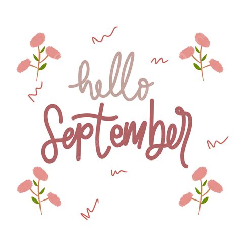 Hello September White Transparent Lettering Hello September Lettering