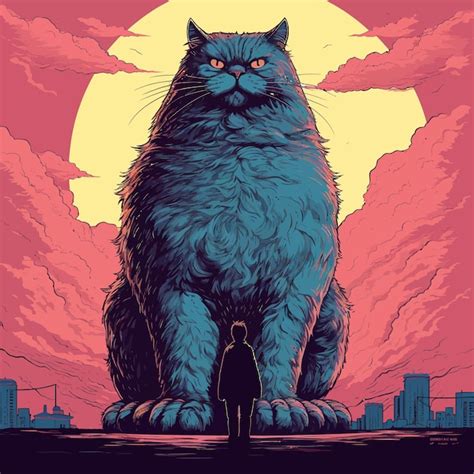 Premium Vector Giant Cat