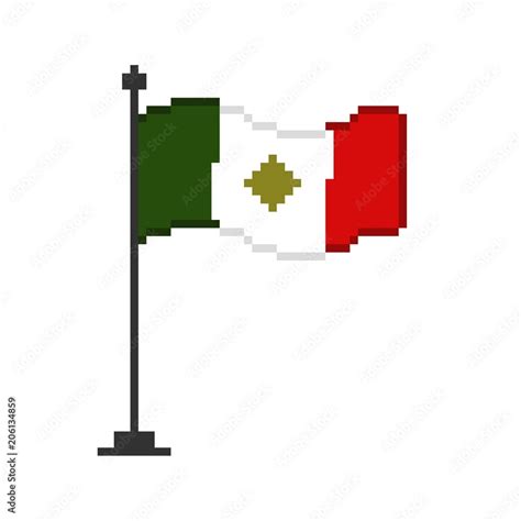 flag mexico pixel art icon Stock Illustration | Adobe Stock