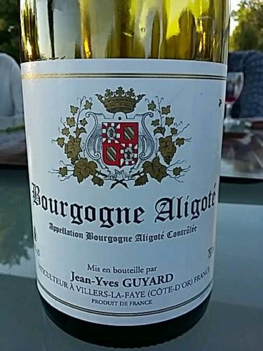 Jean Yves Guyard Bourgogne Aligoté Vivino