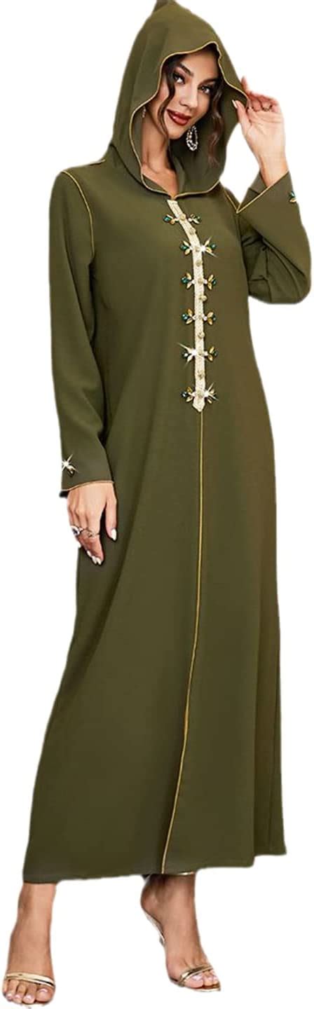 Ramadan Eid Mubarak Caftan Satin Abaya Dubai Arabic Turkey