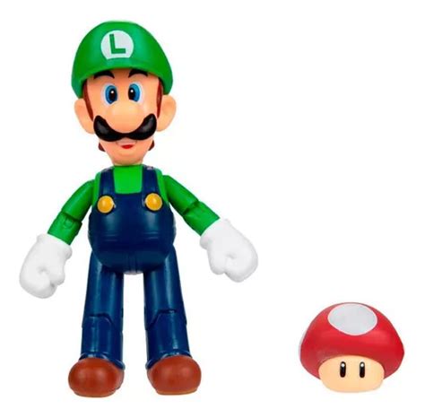 Super Mario Boneco Luigi 10 Cm Acessórios 3007 candide Frete grátis