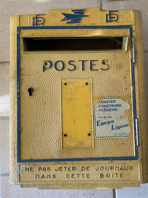 ANCIENNE BOÎTE À lettres avec sa serrure de 1974 La Poste EUR 170 00