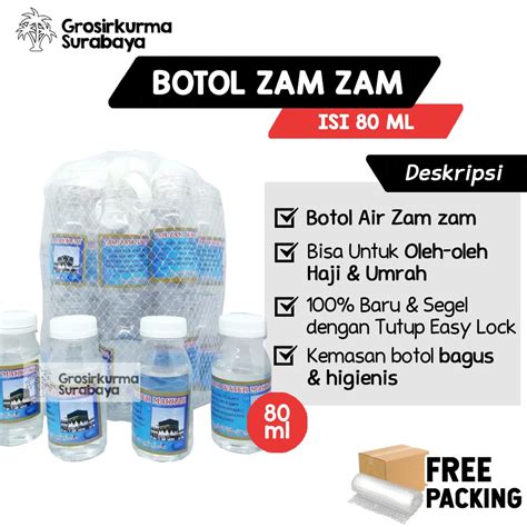 Jual Botol Air Zam Zam Kosong 80ml Untuk Souvenir Oleh Oleh Haji Umroh