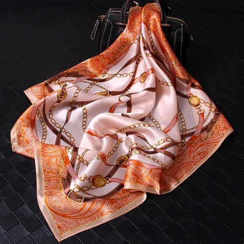 Chinese 100pure Silk Scarves 6565cm Square Silk Scarf Echarpes