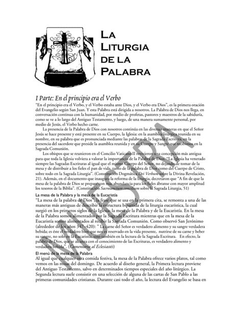 LITURGIA DE LA PALABRA