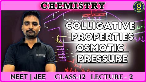 Colligative Properties Osmotic Pressure Lecture 2 Class 12 Neet