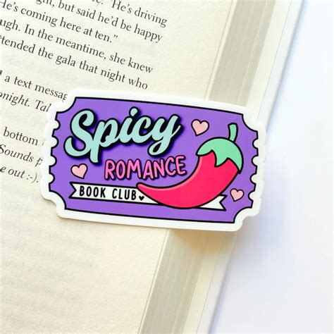 Spicy Romance Book Club Sticker Bookish Stickers Ts For Readers Coffee Lover Book Obsessed