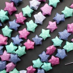 Lucky Star Garland 122 Origami Paper Stars 90 Garland Teal Magenta STAR Party Decoration OOAK - Etsy