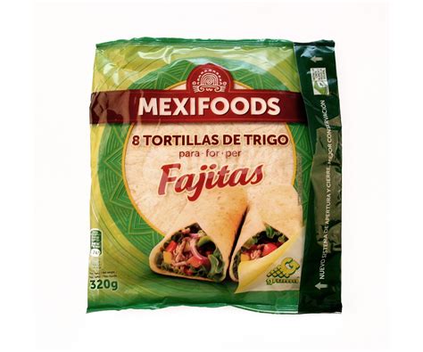 Mexifoods Tortillas De Trigo Mexicanas Para Fajitas Paquete 320 G 8 U