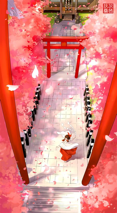 Hakurei Reimu Reimu Hakurei Touhou Mobile Wallpaper By Pixiv Id