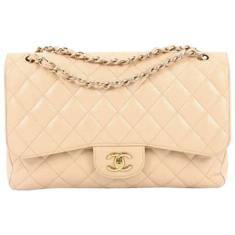 Chanel Classic Double Flap Bag Quilted Caviar Jumbo At StDibs Chanel Bag Nude Nude Chanel