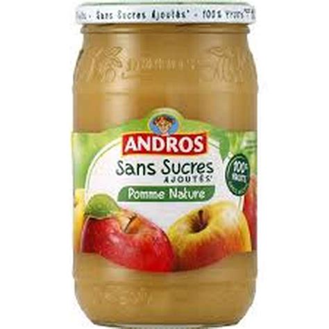 Compote Pomme Nature Sans Sucres Ajout S Andros G La Belle Vie