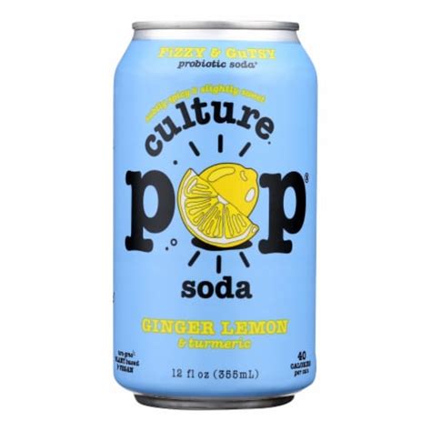 Culture Pop Soda Soda Ginger Lemon 12 Fl Oz 4 Per Pack 6 Packs