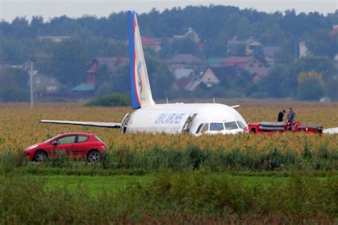 Russian Airbus A Makes Forced Landing In A Field